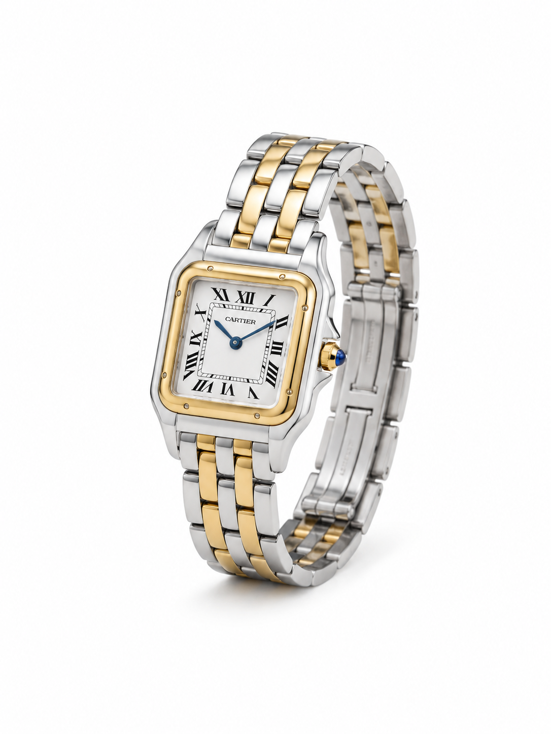 Cartier Tank İncə Qızılı Polad Qadın Saatı