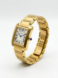 Cartier Tank İncə Qızılı Polad Qadın Saatı